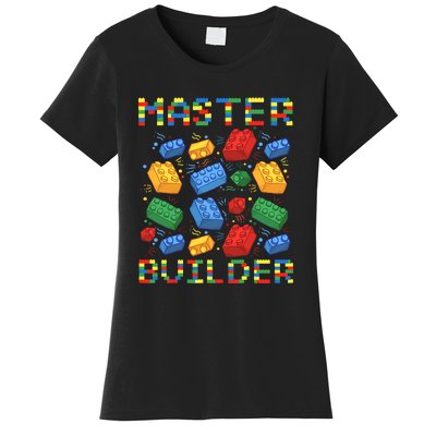 Master Builder Funny Building Blocks For Boys Women's T-Shirt