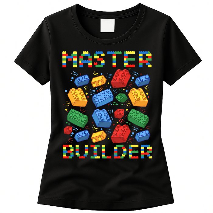 Master Builder Funny Building Blocks For Boys Womens T-Shirt