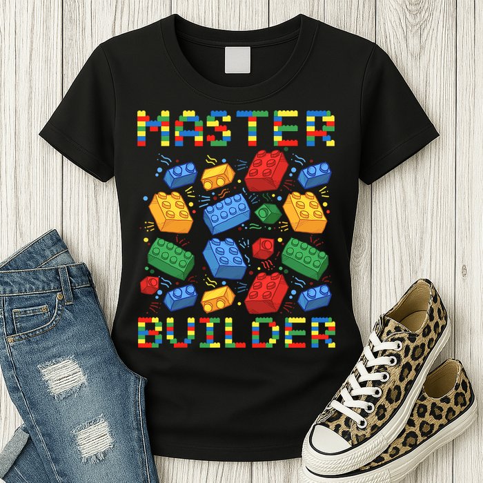 Master Builder Funny Building Blocks For Boys Womens T-Shirt