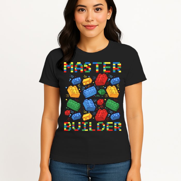 Master Builder Funny Building Blocks For Boys Womens T-Shirt