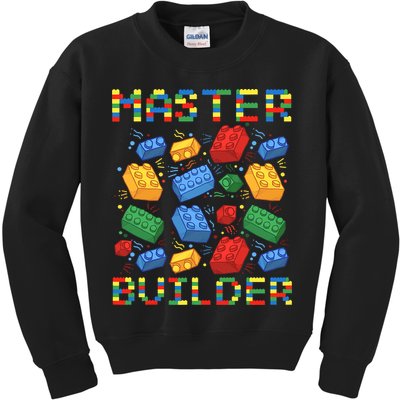 Master Builder Funny Building Blocks For Boys Kids Sweatshirt
