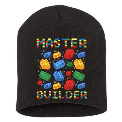 Master Builder Funny Building Blocks For Boys Short Acrylic Beanie