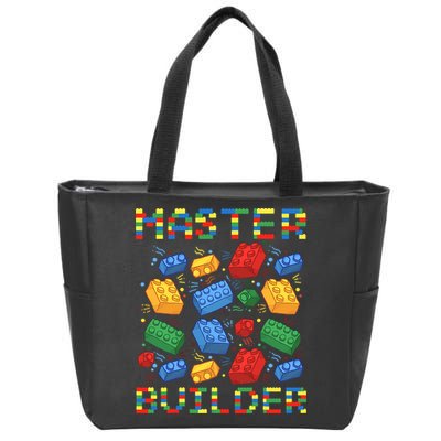 Master Builder Funny Building Blocks For Boys Zip Tote Bag
