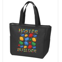 Master Builder Funny Building Blocks For Boys Zip Tote Bag