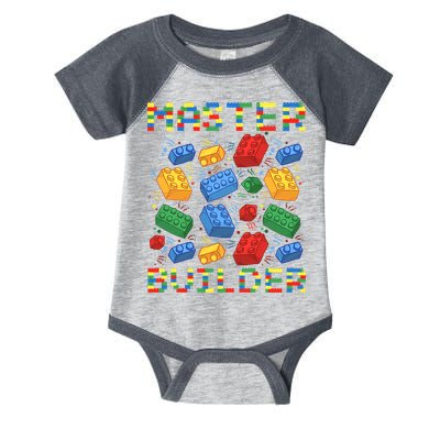 Master Builder Funny Building Blocks For Boys Infant Baby Jersey Bodysuit