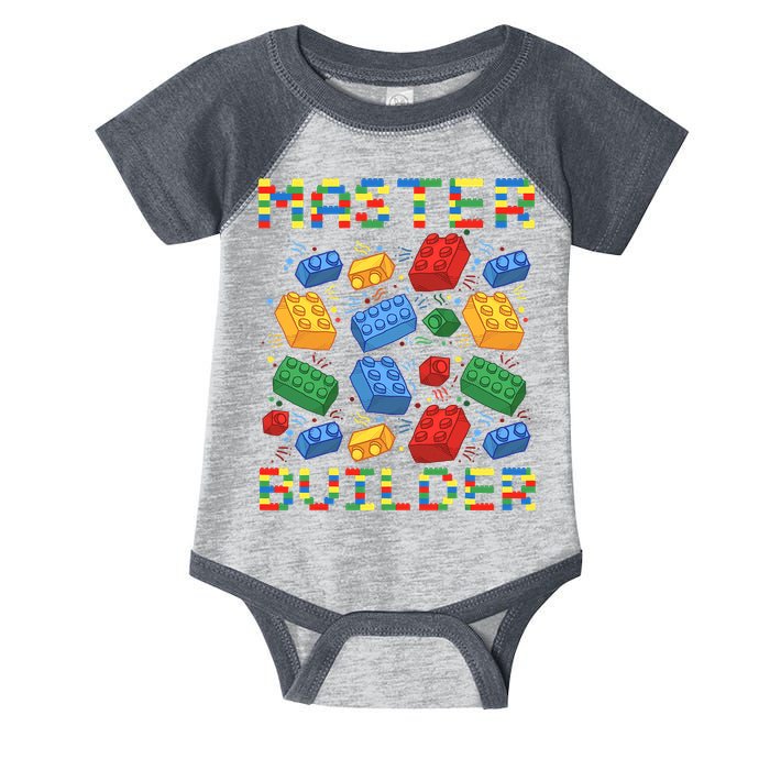 Master Builder Funny Building Blocks For Boys Infant Baby Jersey Bodysuit