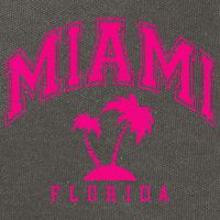 Miami Beach Florida Palms Palm Trees Preppy Varsity Pink Cotton Canvas Backpack