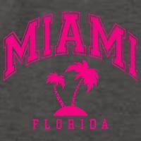 Miami Beach Florida Palms Palm Trees Preppy Varsity Pink Vector Backpack