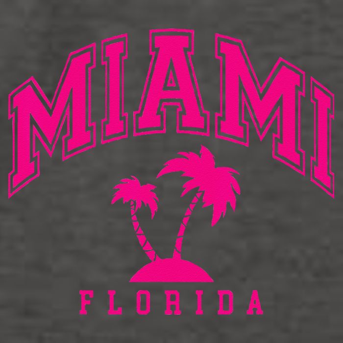 Miami Beach Florida Palms Palm Trees Preppy Varsity Pink Vector Backpack