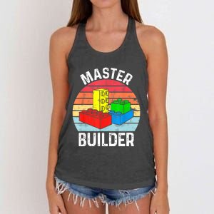 Master Builder Funny Building Blocks Toys Women's Knotted Racerback Tank