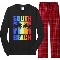 Miami Beach Florida Souvenir Colourful South Beach Long Sleeve Pajama Set