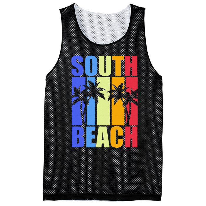 Miami Beach Florida Souvenir Colourful South Beach Mesh Reversible Basketball Jersey Tank