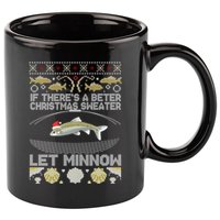 Minnow Bait Fish Trap Angler Fishing 11oz C Handle Ceramic Mug