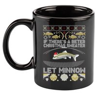 Minnow Bait Fish Trap Angler Fishing 11oz C Handle Ceramic Mug