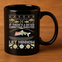 Minnow Bait Fish Trap Angler Fishing 11oz C Handle Ceramic Mug