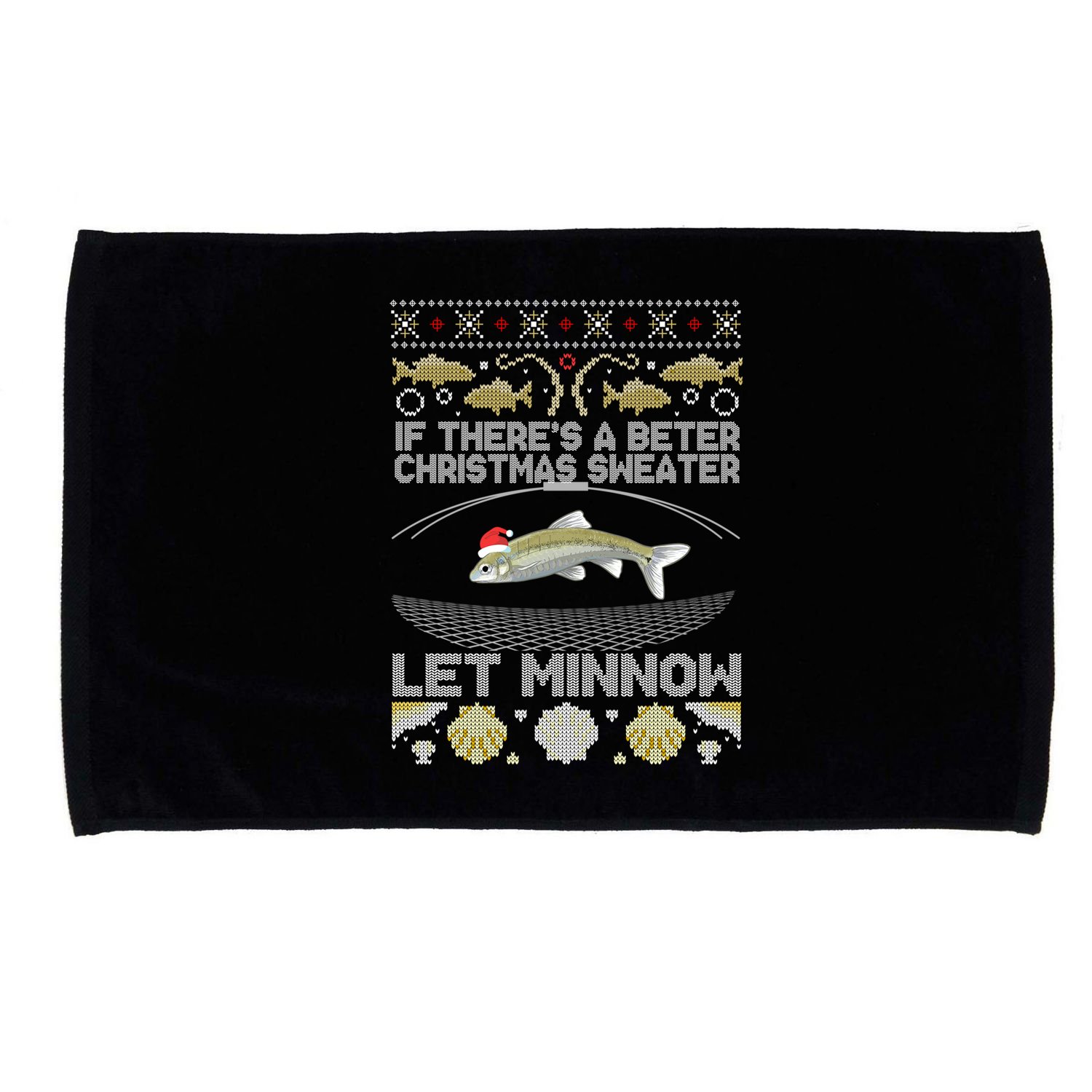 Minnow Bait Fish Trap Angler Fishing Microfiber Hand Towel