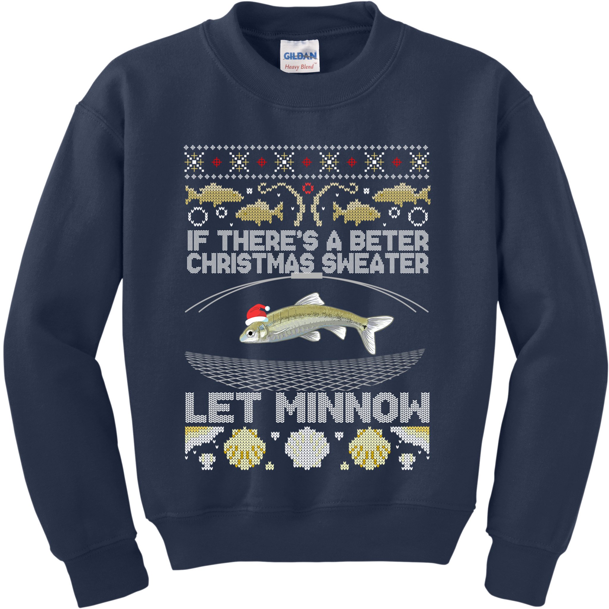 Minnow Bait Fish Trap Angler Fishing Kids Sweatshirt