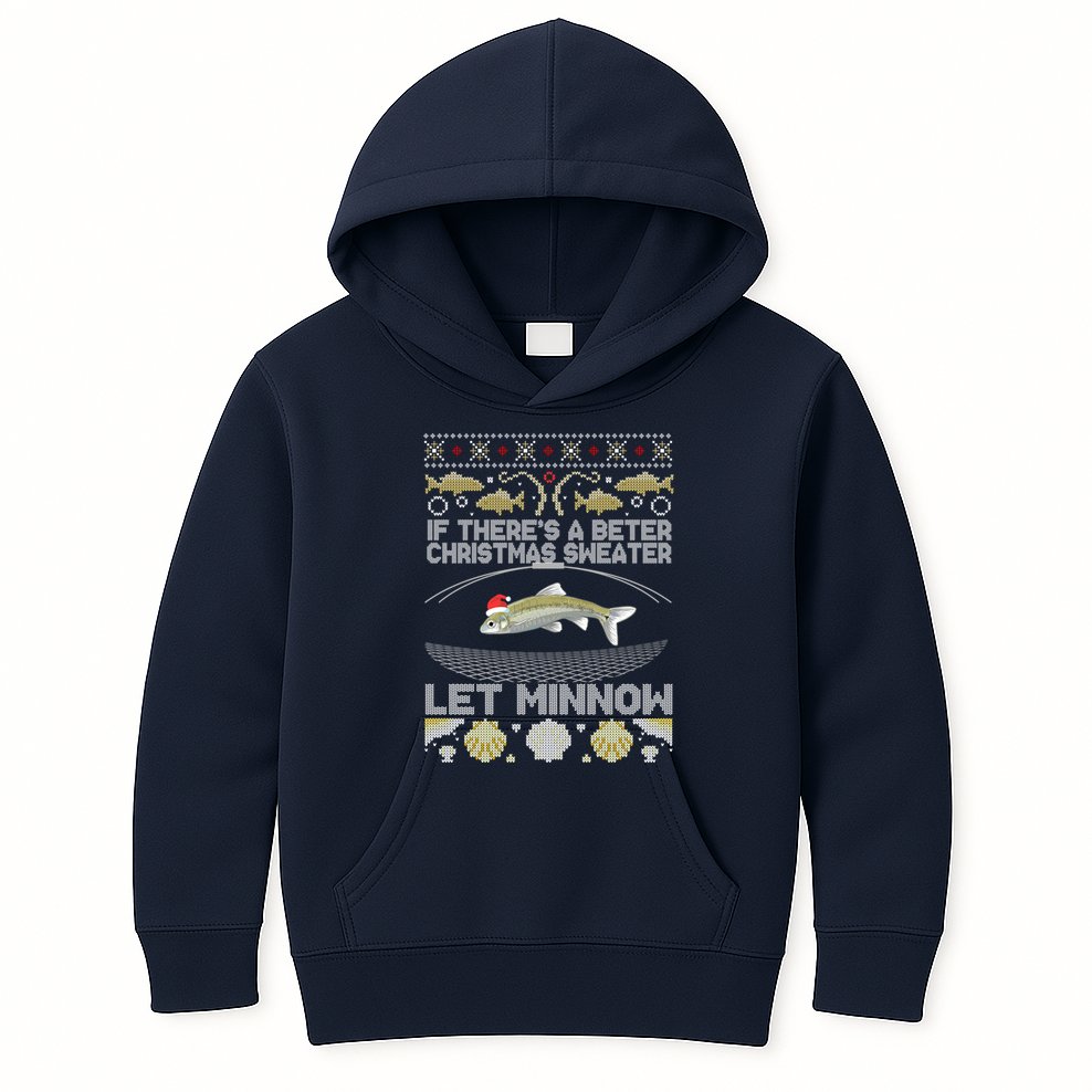 Minnow Bait Fish Trap Angler Fishing Kids Hoodie