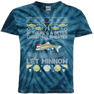 Minnow Bait Fish Trap Angler Fishing Kids Tie-Dye T-Shirt