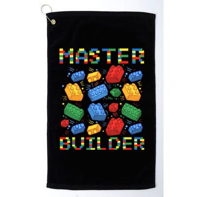 Master Builder Funny Building Blocks Gift Platinum Collection Golf Towel