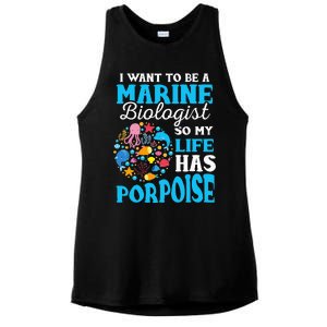 Marine Biology Future Marine Biologist Gift Saying Ladies PosiCharge Tri-Blend Wicking Tank