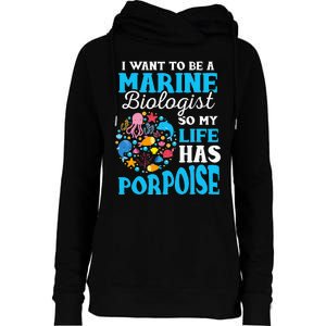 Marine Biology Future Marine Biologist Gift Saying Womens Funnel Neck Pullover Hood