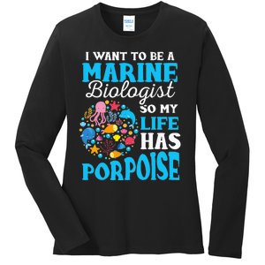 Marine Biology Future Marine Biologist Gift Saying Ladies Long Sleeve Shirt