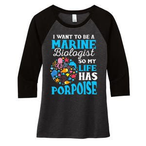 Marine Biology Future Marine Biologist Gift Saying Women's Tri-Blend 3/4-Sleeve Raglan Shirt