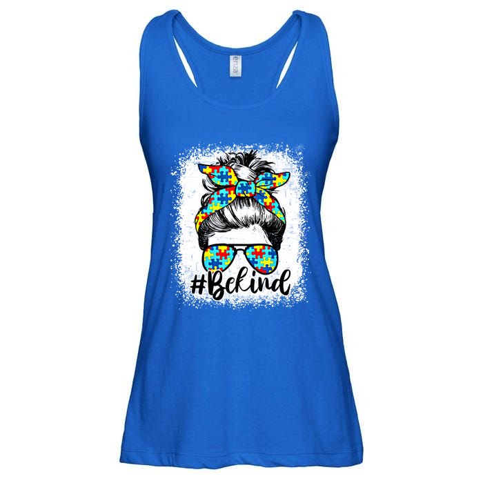 Messy Bun For MotherS Day Be Kind Autism Awareness Gift Ladies Essential Flowy Tank