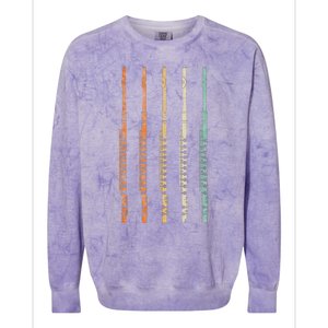 Marching Band Flute Colorblast Crewneck Sweatshirt