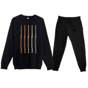 Marching Band Flute Premium Crewneck Sweatsuit Set