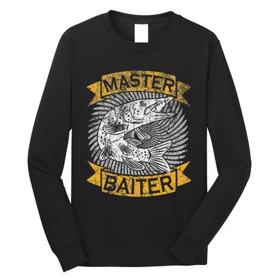 Master Baiter Funny Pike Fishing Gift Ice Fishing Musky Long Sleeve Shirt