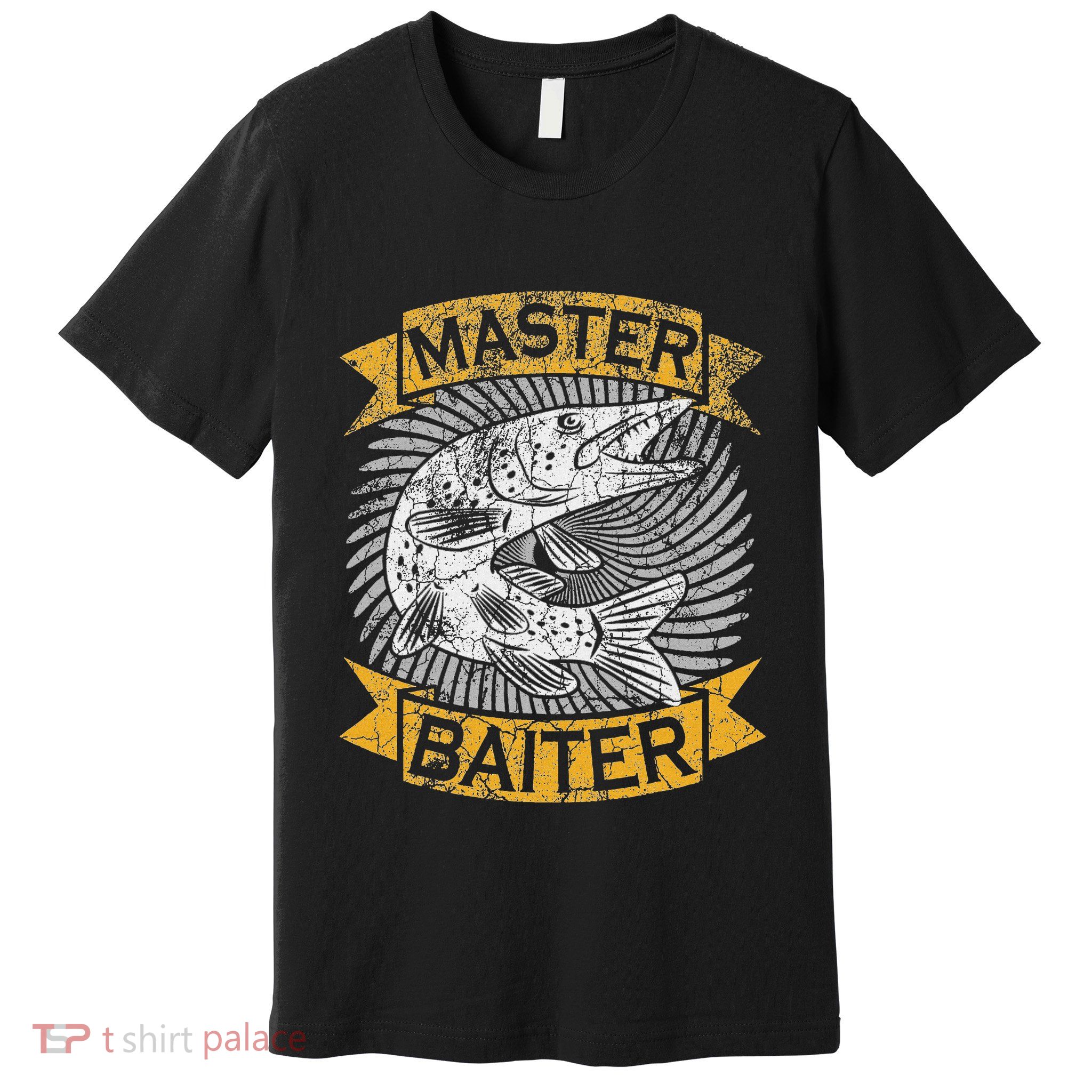 Master Baiter Funny Pike Fishing Gift Ice Fishing Musky Premium T-Shirt