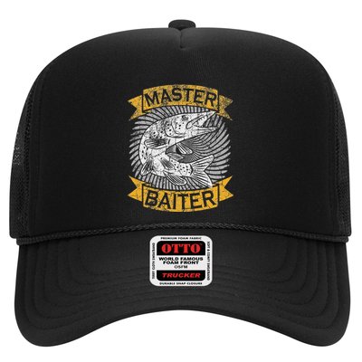 Master Baiter Funny Pike Fishing Gift Ice Fishing Musky Trucker Hat