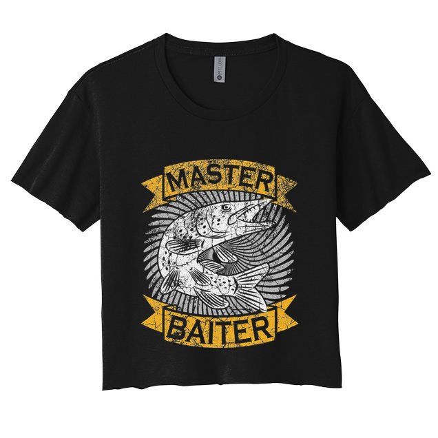 Master Baiter Funny Pike Fishing Gift Ice Fishing Musky Crop Top