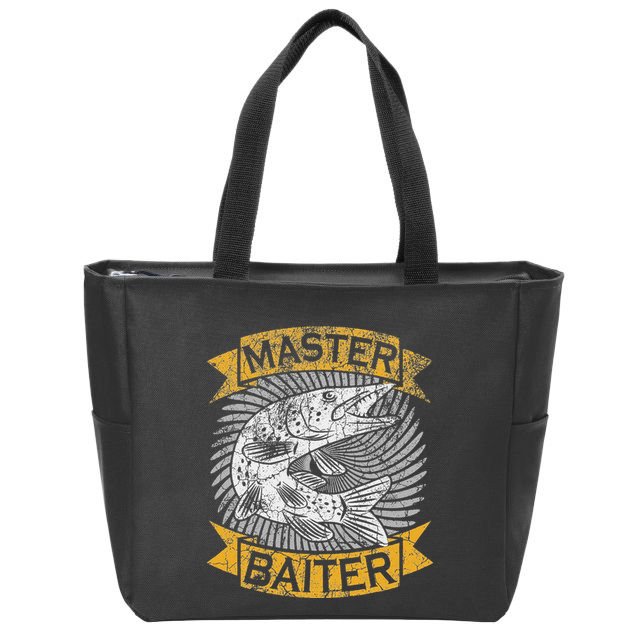 Master Baiter Funny Pike Fishing Gift Ice Fishing Musky Zip Tote Bag
