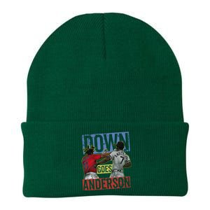 Meme Baseball Funny Down Goes Anderson Knit Cap Winter Beanie