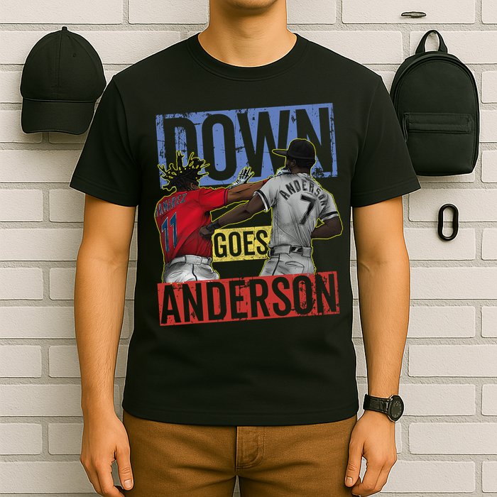 Meme Baseball Funny Down Goes Anderson T-Shirt
