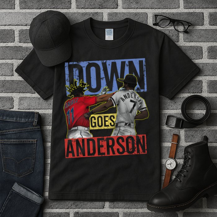 Meme Baseball Funny Down Goes Anderson Tall T-Shirt