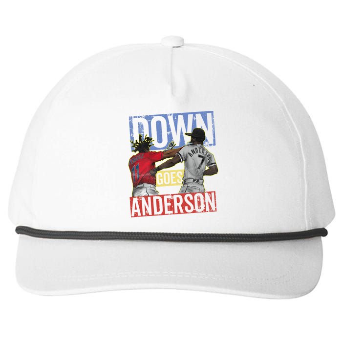 Meme Baseball Funny Down Goes Anderson Snapback Five-Panel Rope Hat