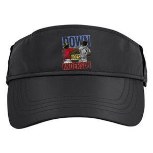 Meme Baseball Funny Down Goes Anderson Adult Drive Performance Visor