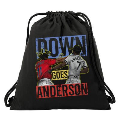 Meme Baseball Funny Down Goes Anderson Drawstring Bag