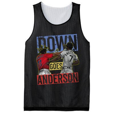Meme Baseball Funny Down Goes Anderson Mesh Reversible Basketball Jersey Tank