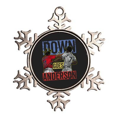 Meme Baseball Funny Down Goes Anderson Metallic Star Ornament