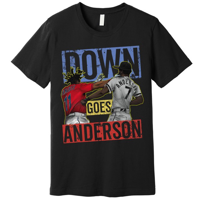 Meme Baseball Funny Down Goes Anderson Premium T-Shirt