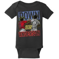 Meme Baseball Funny Down Goes Anderson Baby Bodysuit