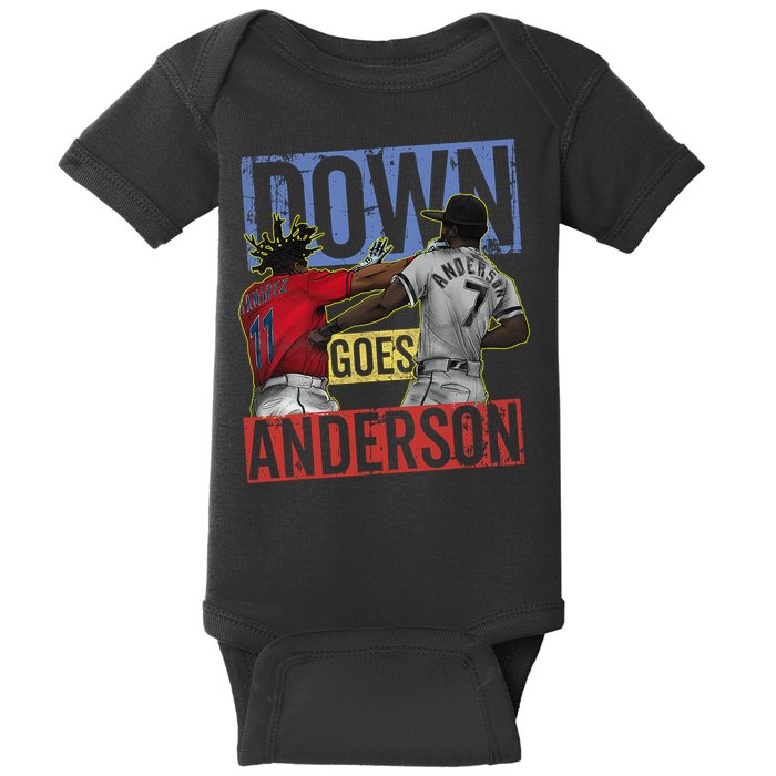 Meme Baseball Funny Down Goes Anderson Baby Bodysuit
