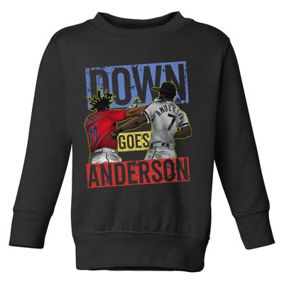 Meme Baseball Funny Down Goes Anderson Toddler Sweatshirt