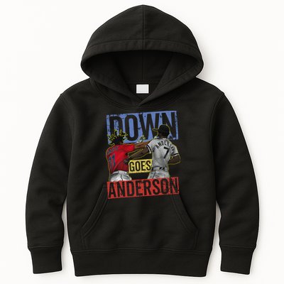 Meme Baseball Funny Down Goes Anderson Kids Hoodie