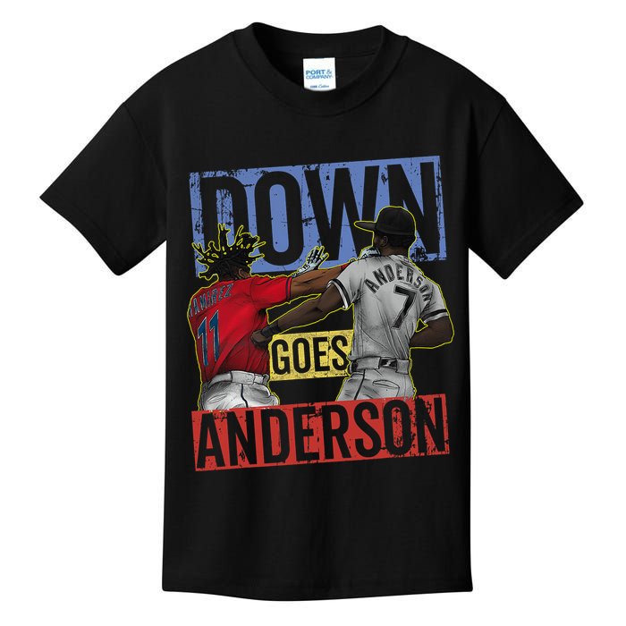 Meme Baseball Funny Down Goes Anderson Kids T-Shirt